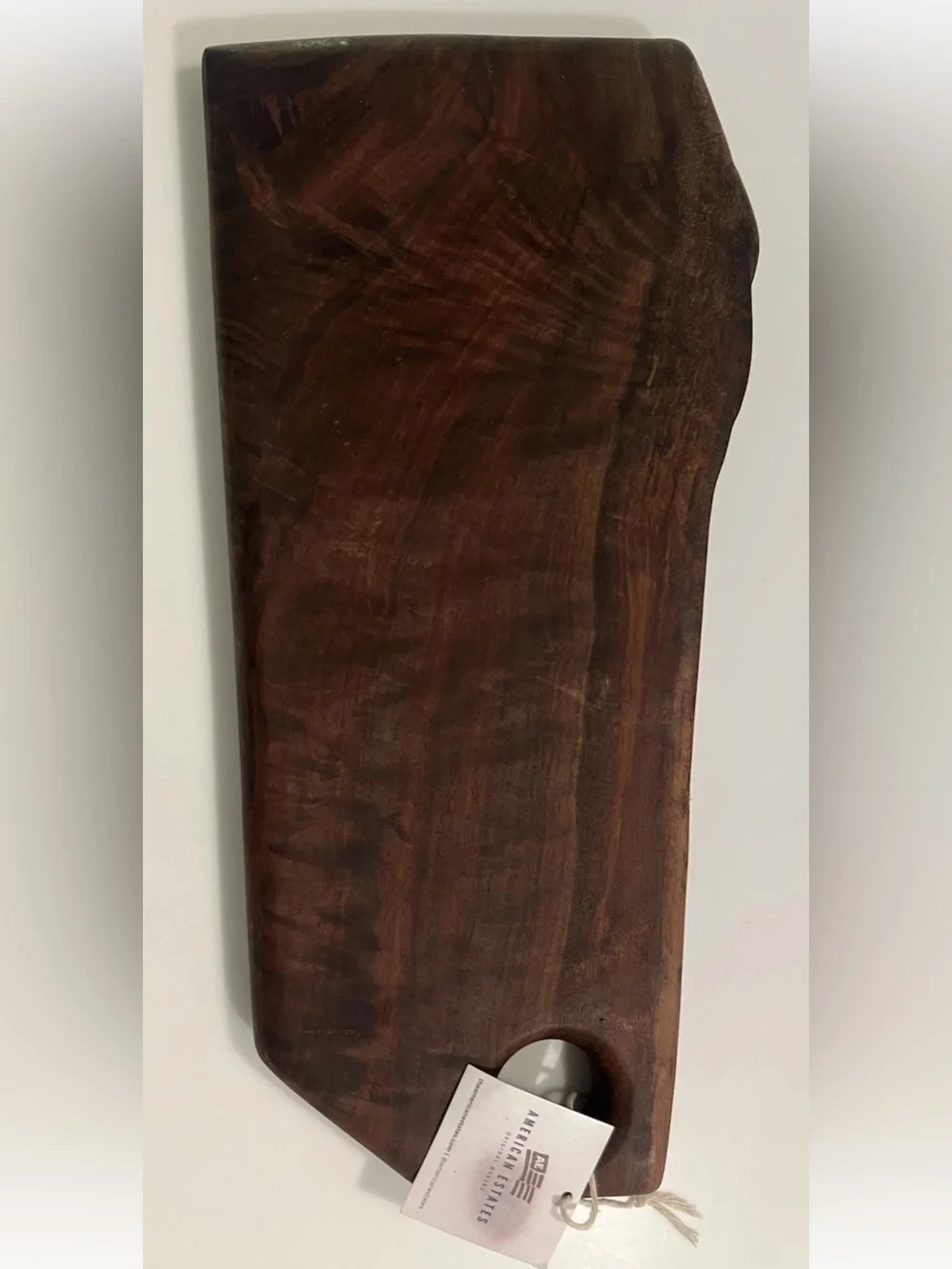 American Estates Live Edge Black Walnut Charcuterie Board Handmade Serving Tray